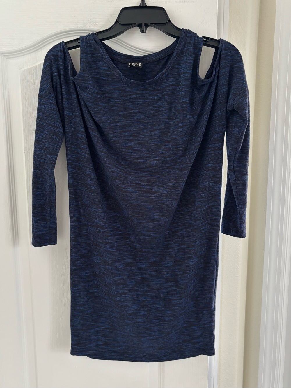 Women’s Express Navy Blue Cold-Shoulder Dress